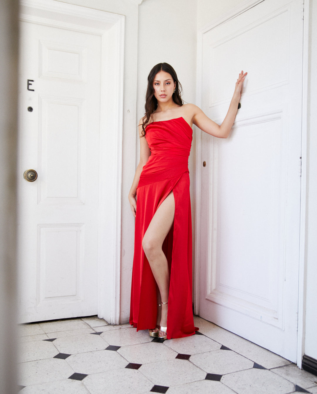 Vestido Largo de Fiesta Rafaella Rojo