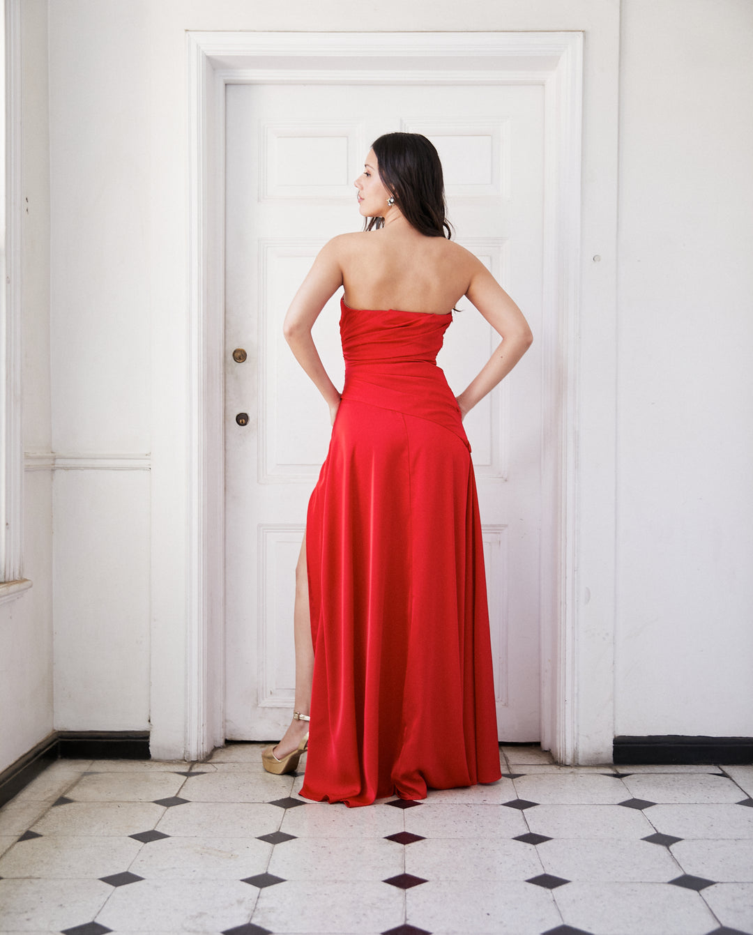 Vestido Largo de Fiesta Rafaella Rojo