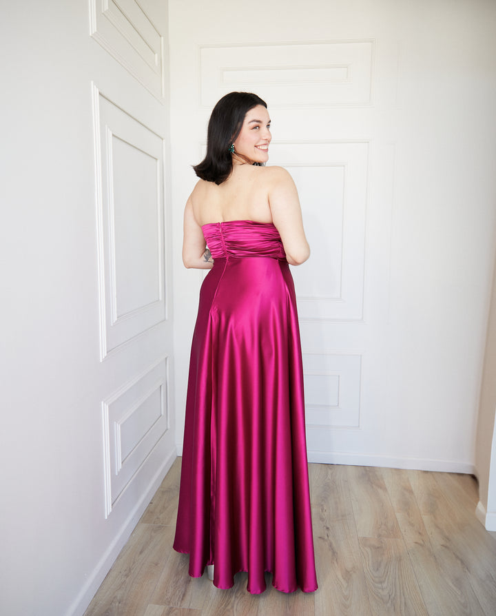Vestido Largo de Fiesta Rosario Magenta