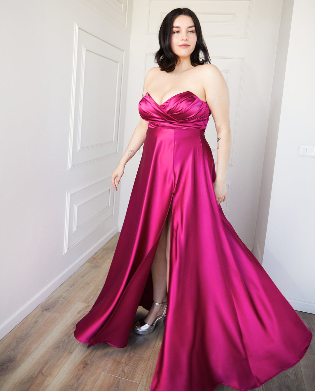 Vestido Largo de Fiesta Rosario Magenta
