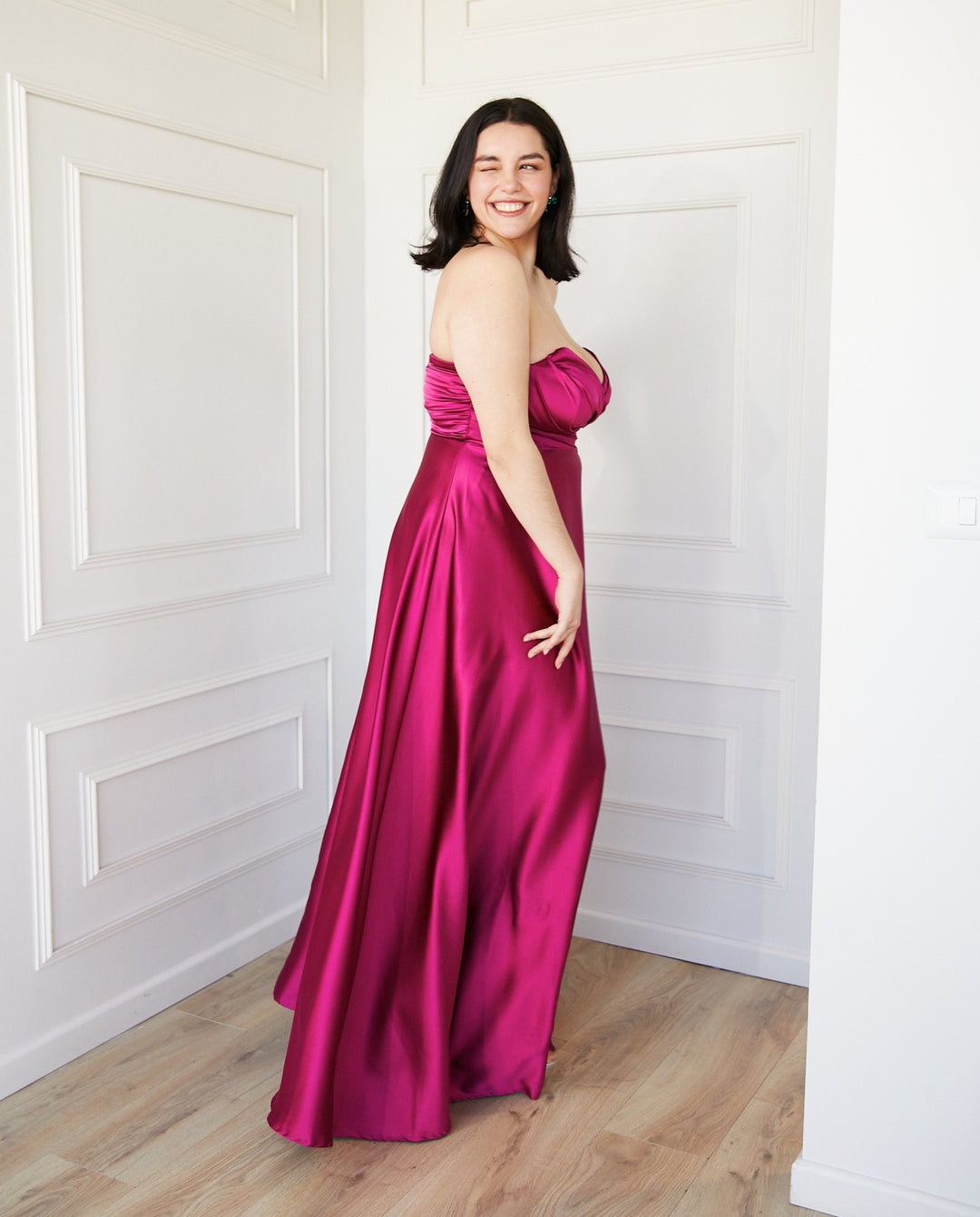 Vestido Largo de Fiesta Rosario Magenta