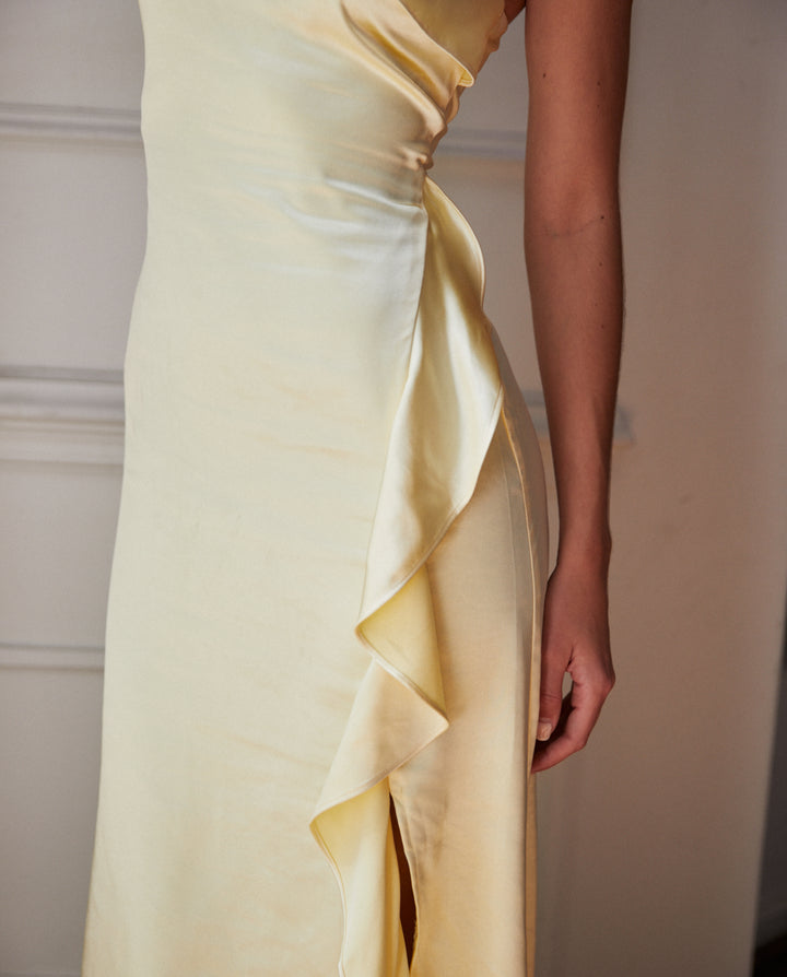 Vestido Largo de Fiesta  Soledad Amarillo