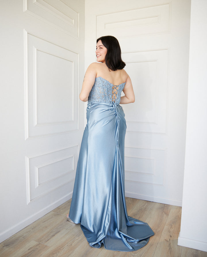 Vestido Largo de Fiesta Zahara Celeste