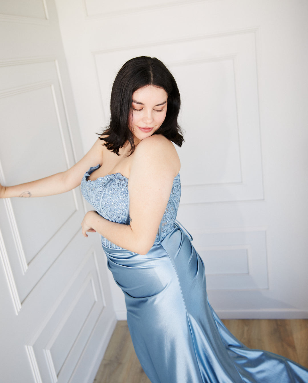 Vestido Largo de Fiesta Zahara Celeste