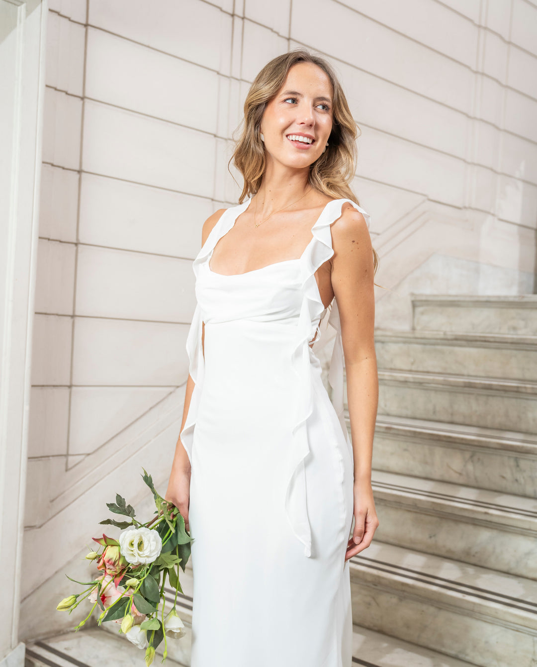Vestido Largo de Novia Arietta Blanco