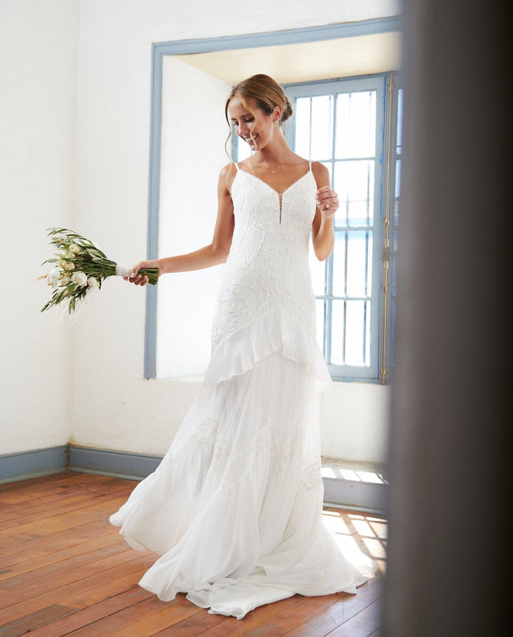 Vestido Largo de Novia Aurore Ivory