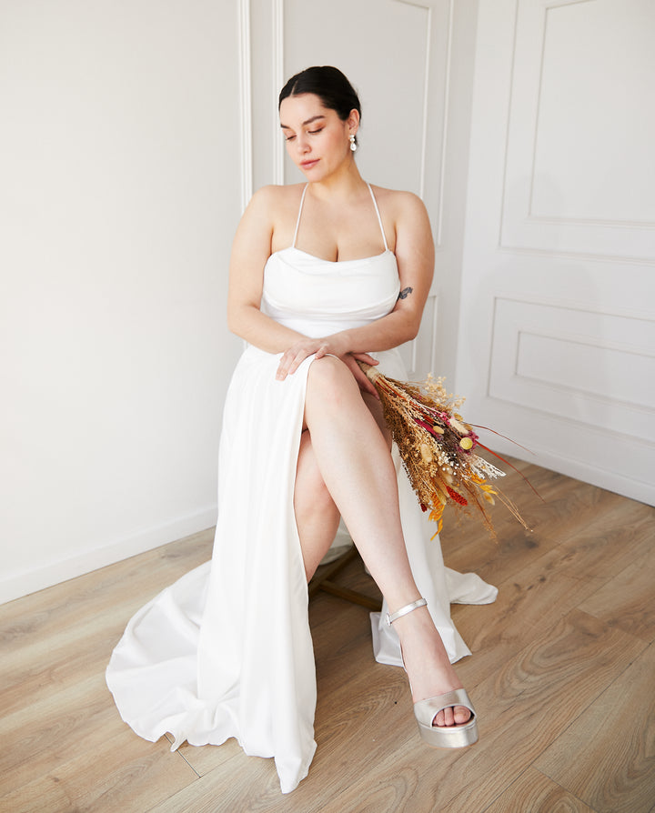 Vestido Largo de Novia Camila Ivory