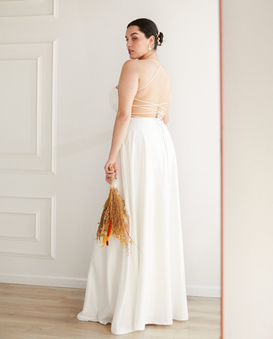 Vestido Largo de Novia Camila Ivory