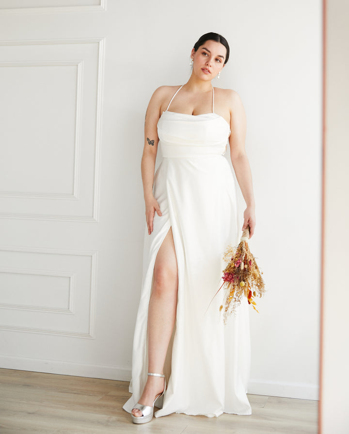 Vestido Largo de Novia Camila Ivory