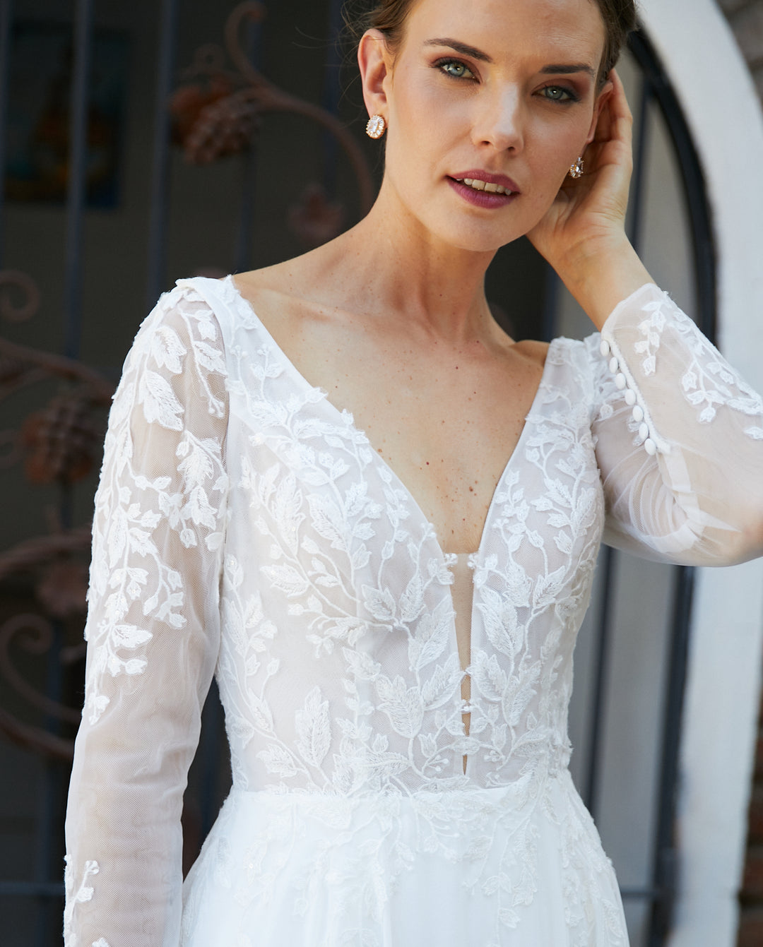 Vestido Largo de Novia Clair Ajustable Gasa Ivory