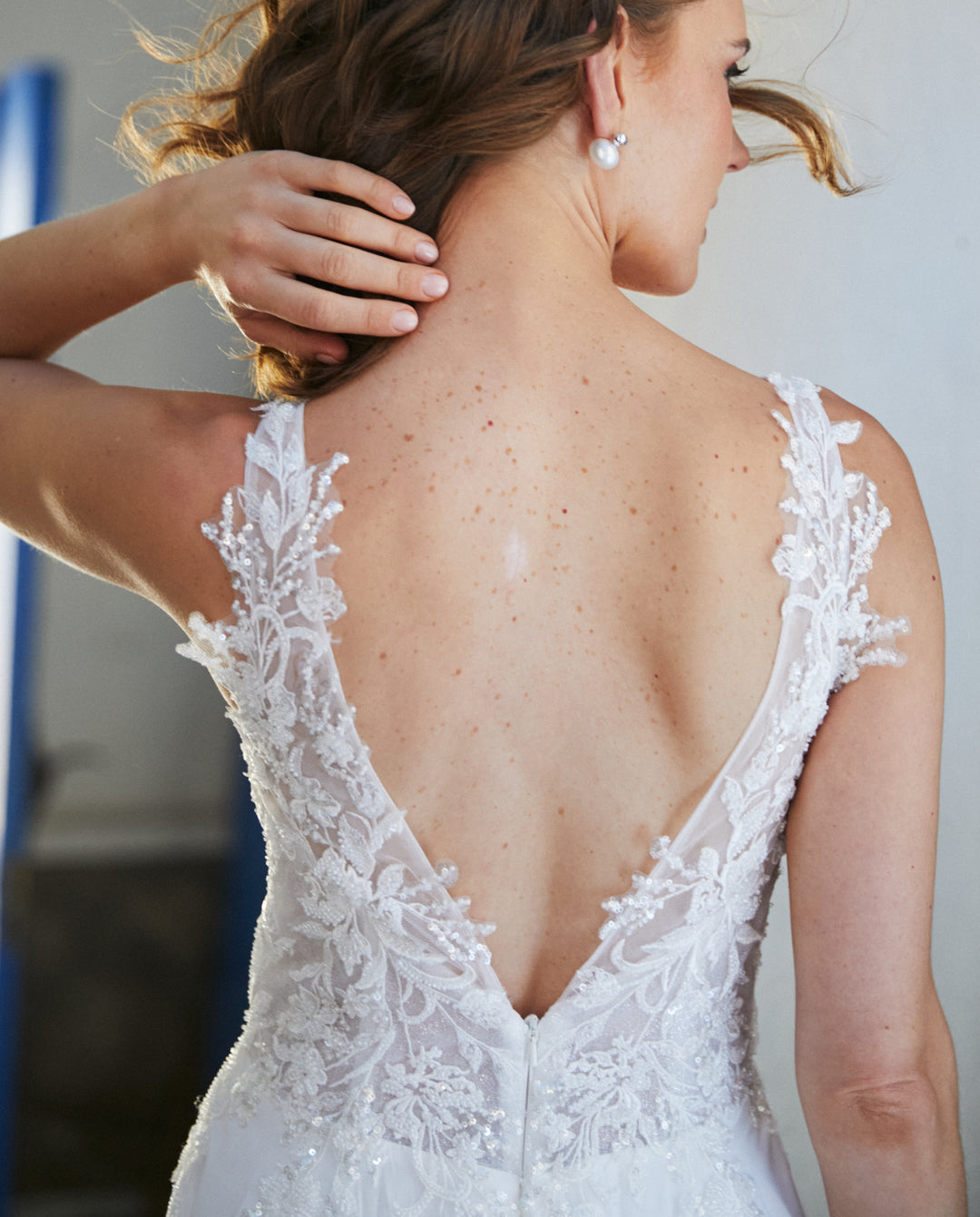 Vestido Largo de Novia Elan Gasa Ivory