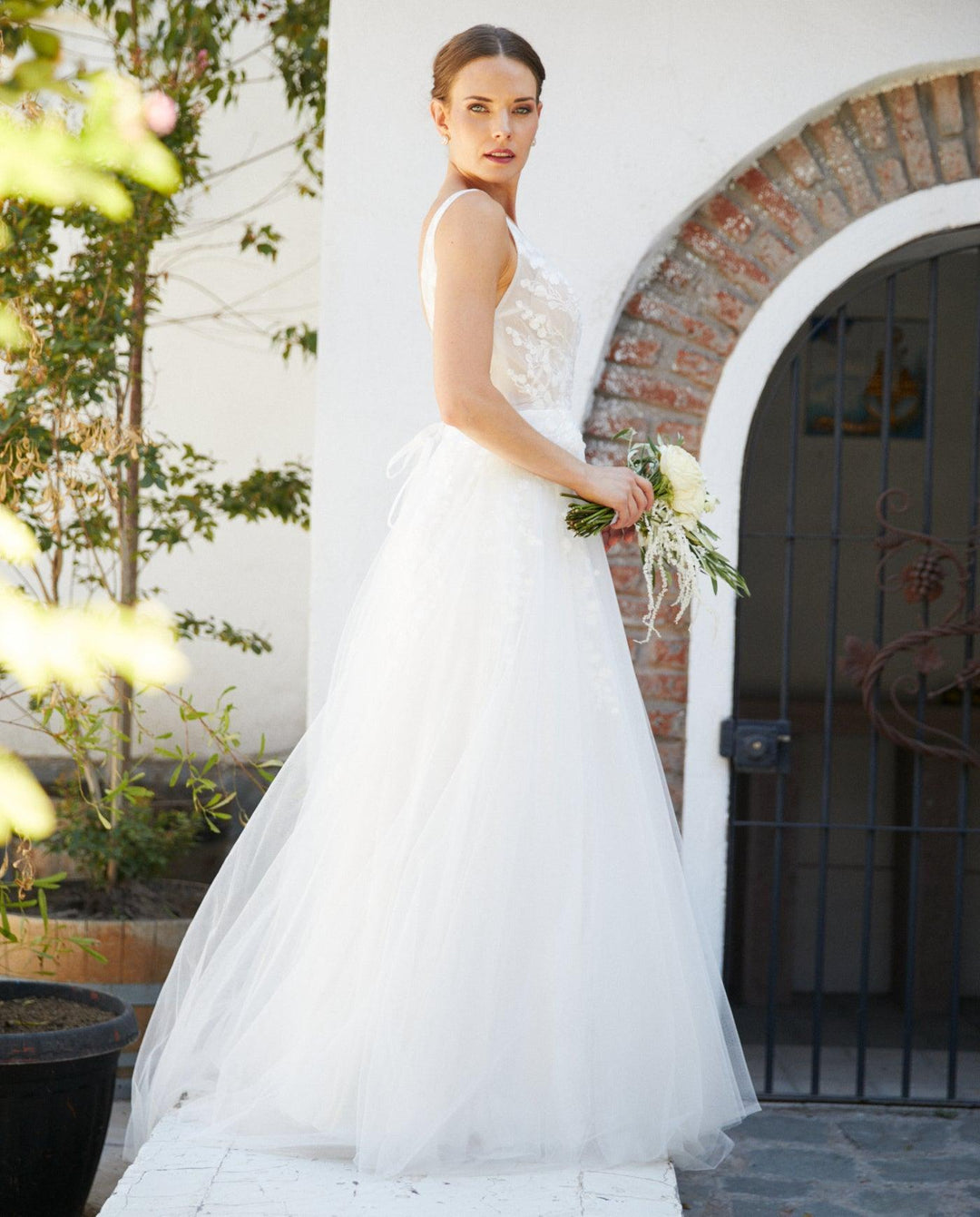 Vestido Largo de Novia Eloise Tul Ivory