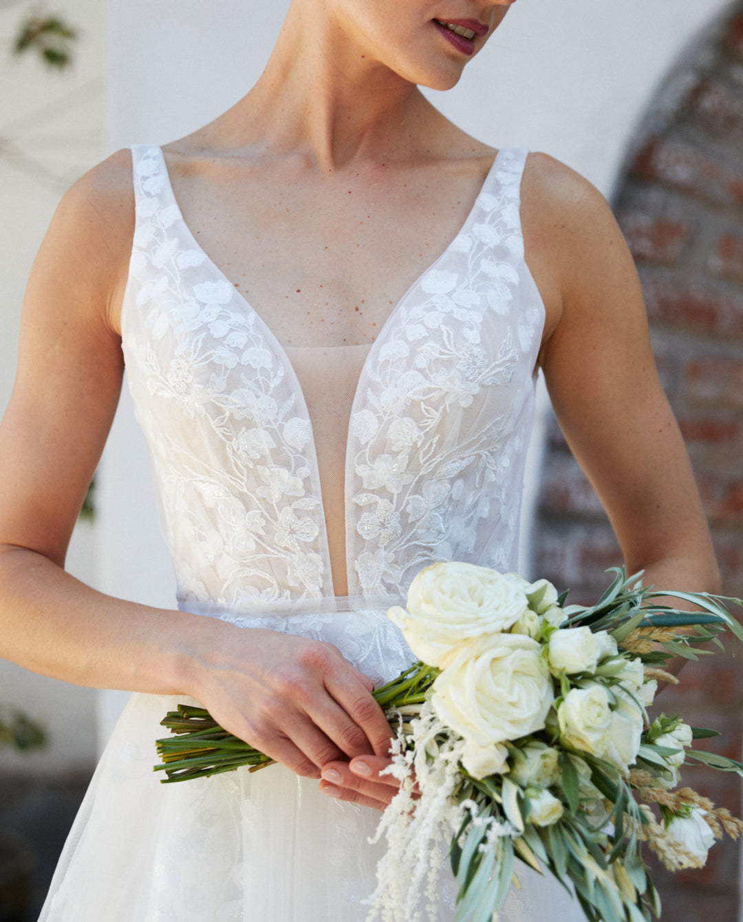 Vestido Largo de Novia Eloise Tul Ivory