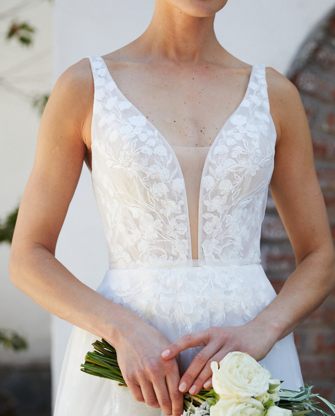 Vestido Largo de Novia Eloise Tul Ivory