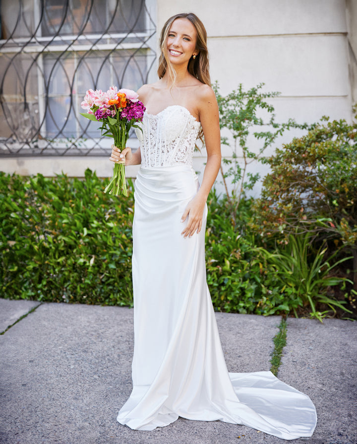 Vestido Largo de Novia Zahara Blanco