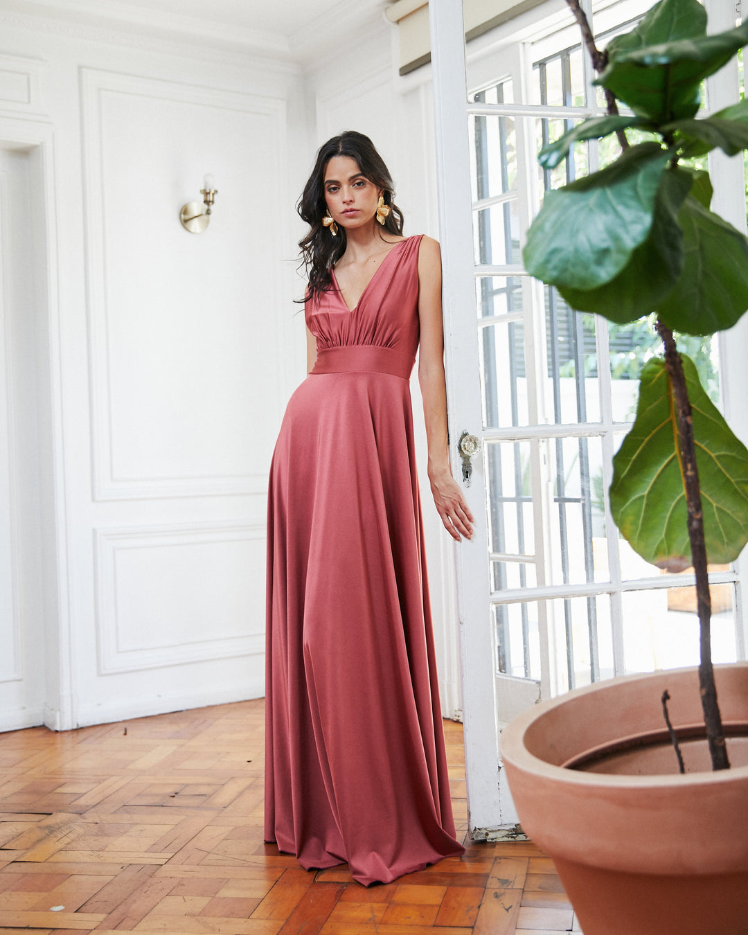 Vestido Amaranta Canela Claro