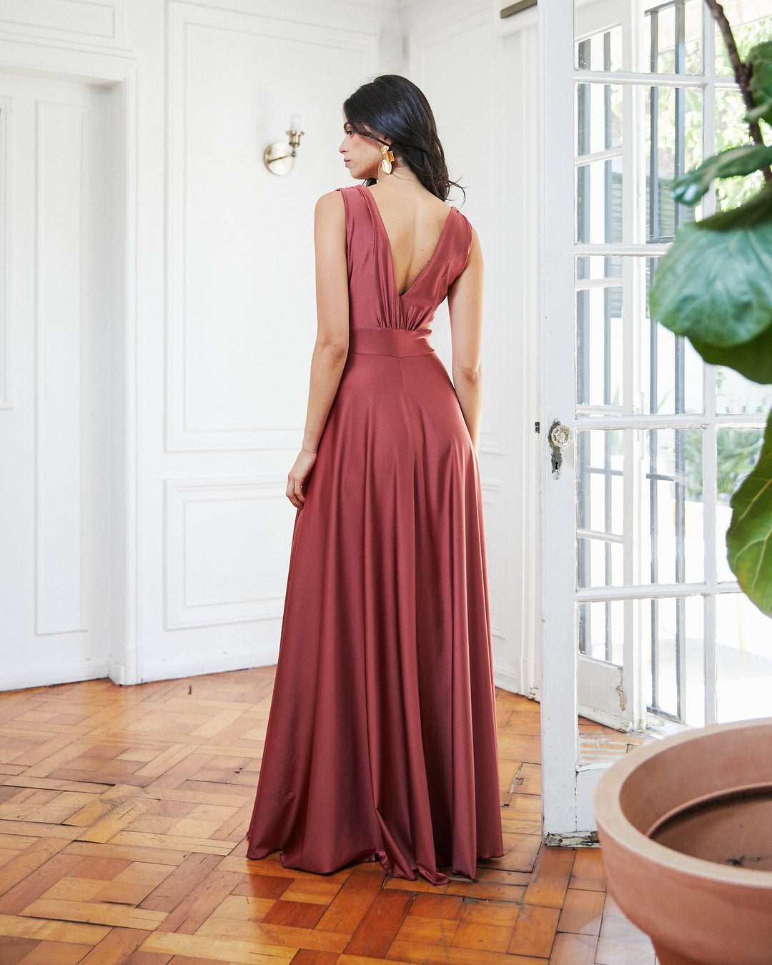 Vestido Amaranta Canela Claro