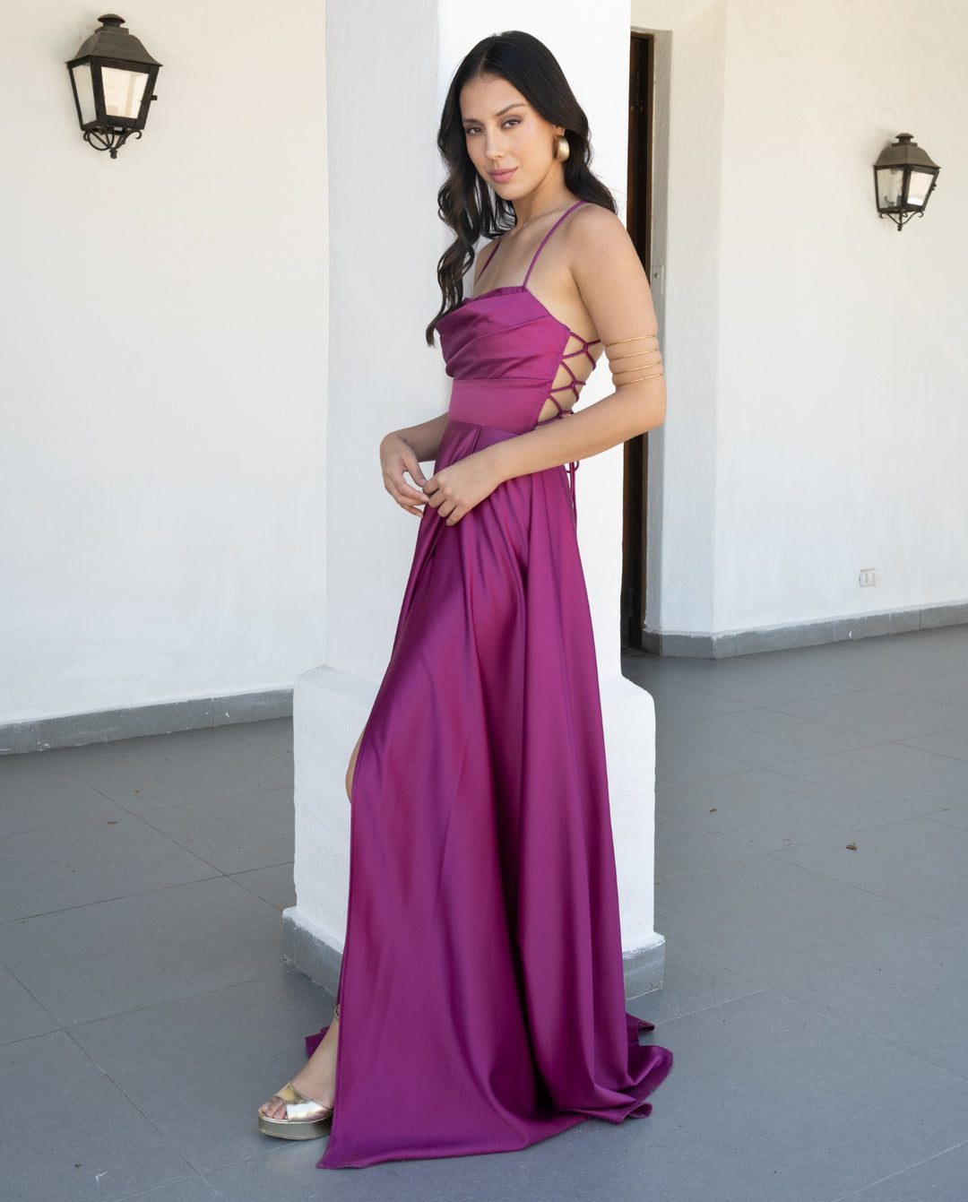 Vestido de Fiesta Largo Camila Magenta – MI PLACARD