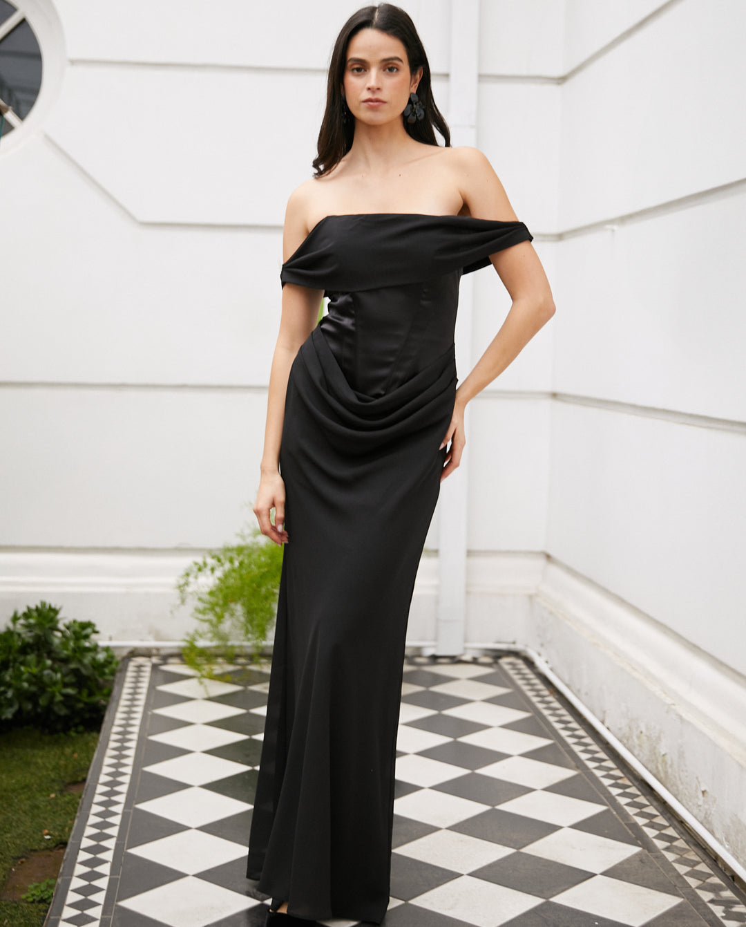 Vestido Largo de Fiesta Anto Negro