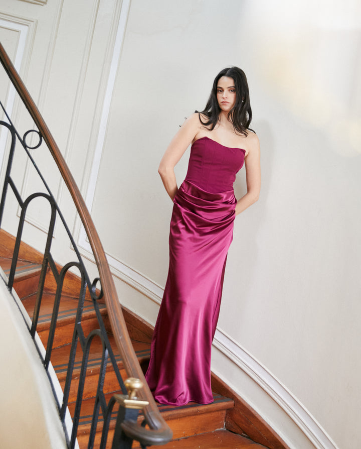 Vestido Largo de Fiesta Ariel Burdeo