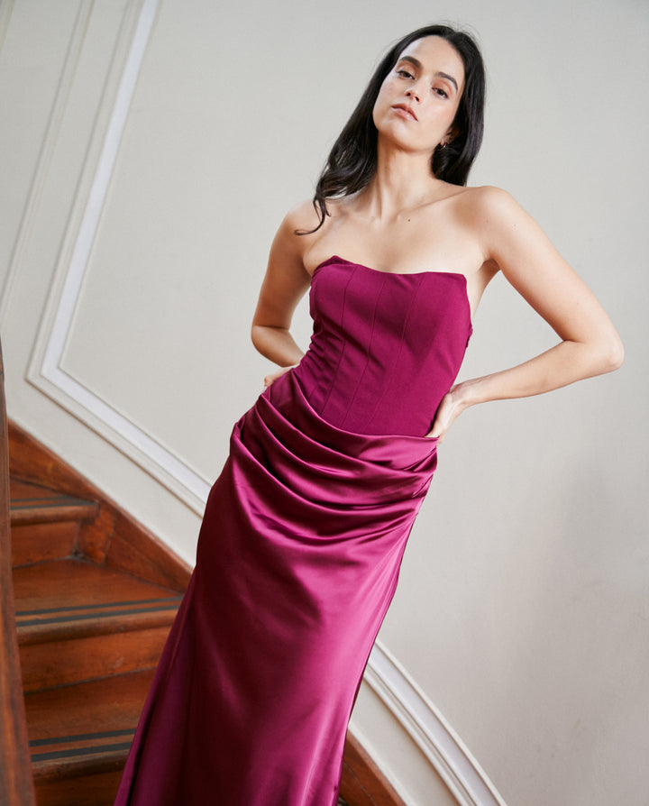 Vestido Largo de Fiesta Ariel Burdeo