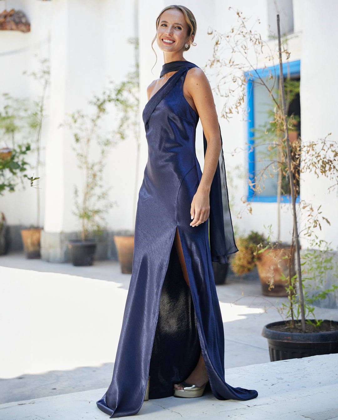 Vestido Largo de Fiesta Dublin Azul Oscuro