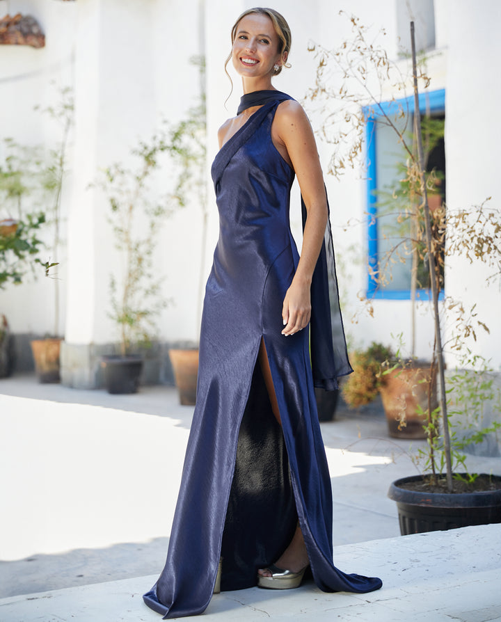 Vestido Largo de Fiesta Dublin Azul Oscuro