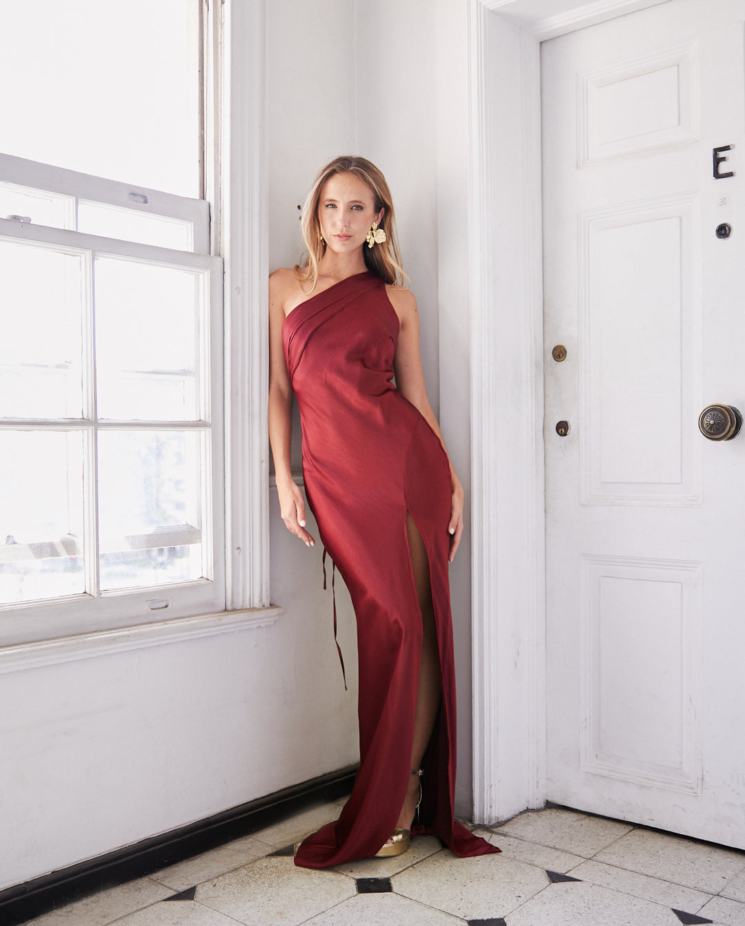 Vestido Largo de Fiesta Dublin Burdeo