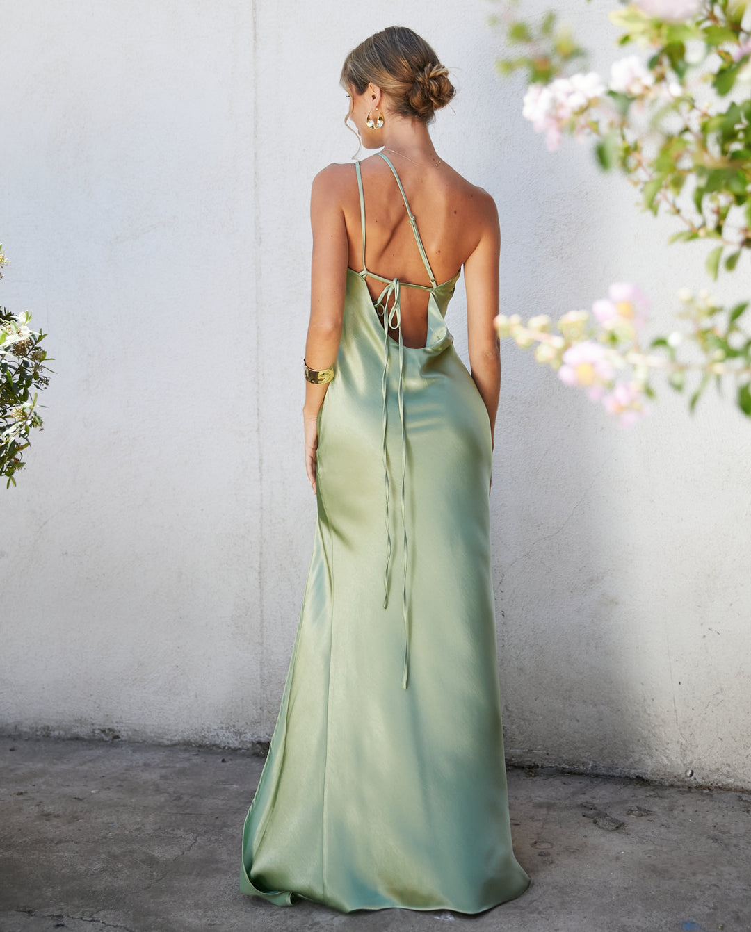 Vestido Largo de Fiesta Dublin Verde Claro