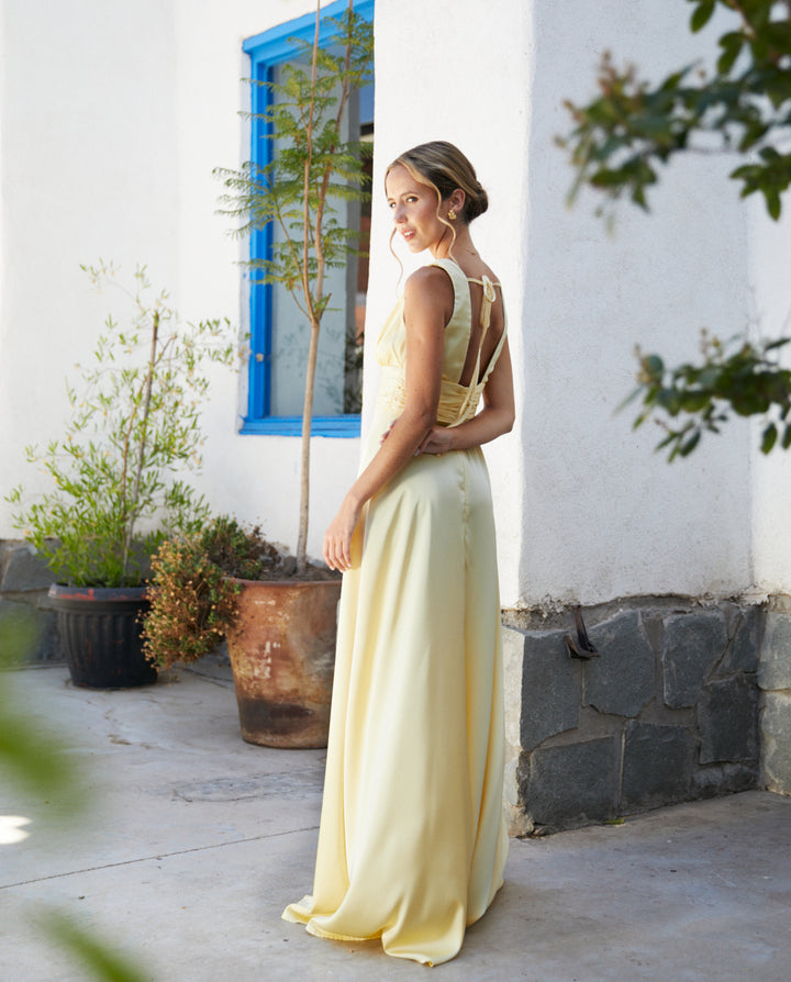 Vestido Largo de Fiesta Isabel Amarillo