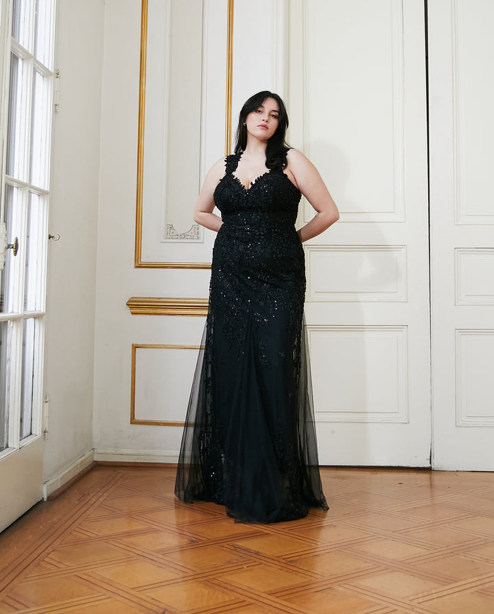 Vestido Largo de Fiesta Julia Negro
