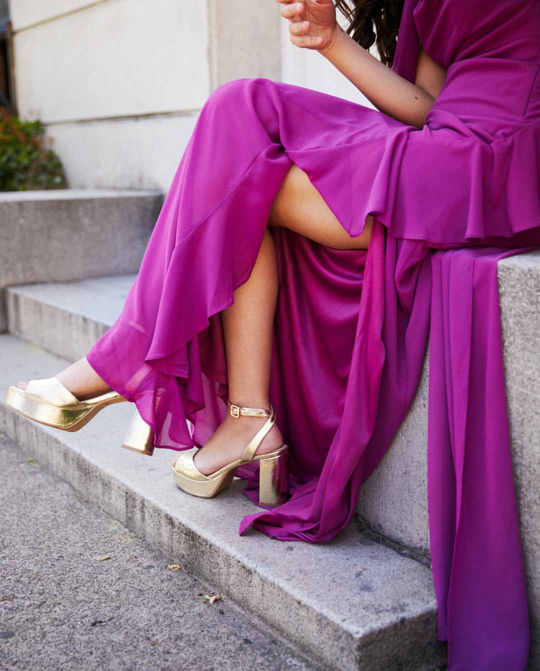 Vestido Largo de Fiesta Maia Morado