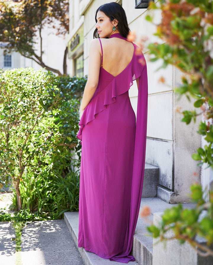 Vestido Largo de Fiesta Maia Morado