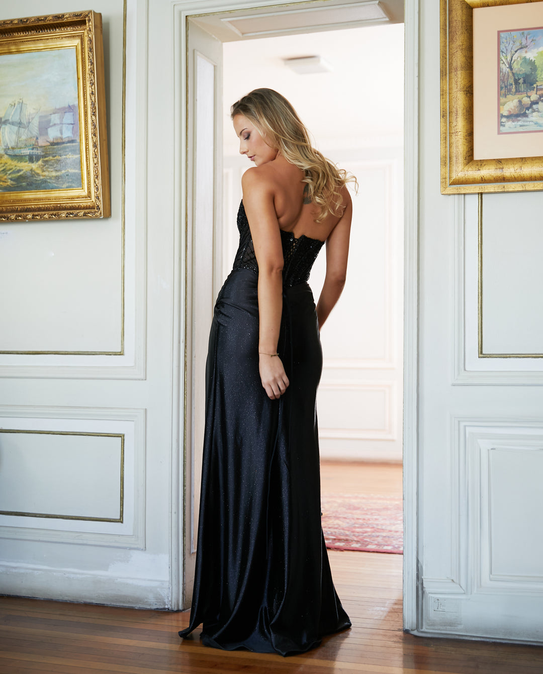 Vestido Largo de Fiesta Rafaela Negro