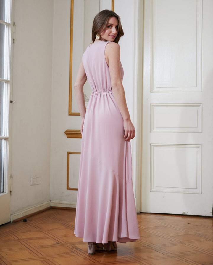 Vestido Largo de Fiesta Rita Rosado