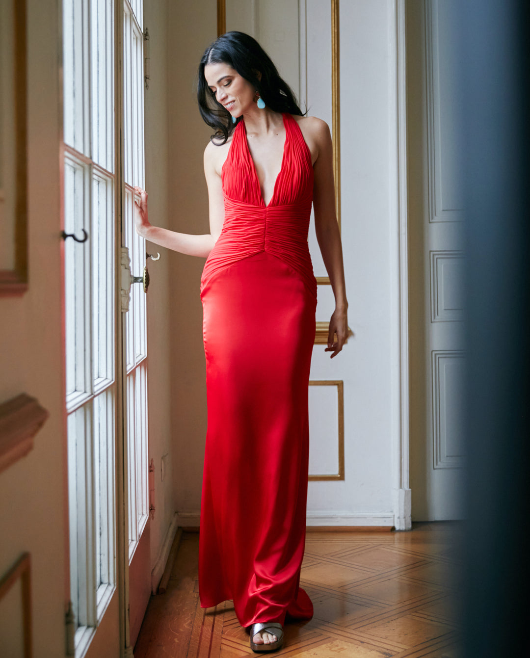 Vestido Largo de Fiesta Salome Rojo