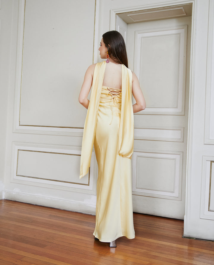 Vestido Largo de Fiesta Uma Amarillo