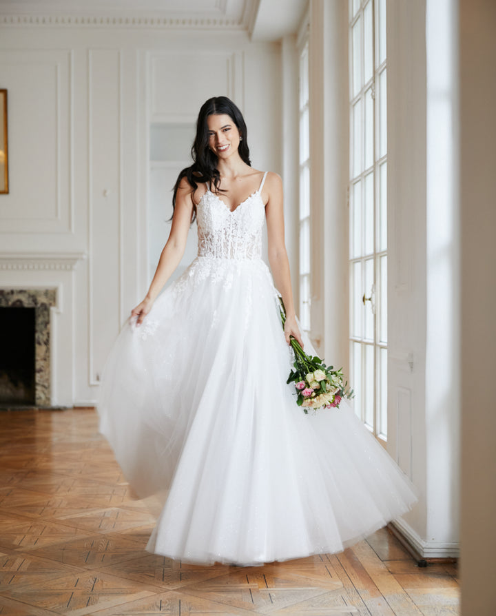 Vestido Largo de Novia Ambar Ivory