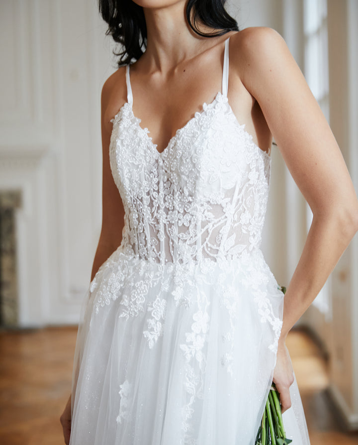 Vestido Largo de Novia Ambar Ivory