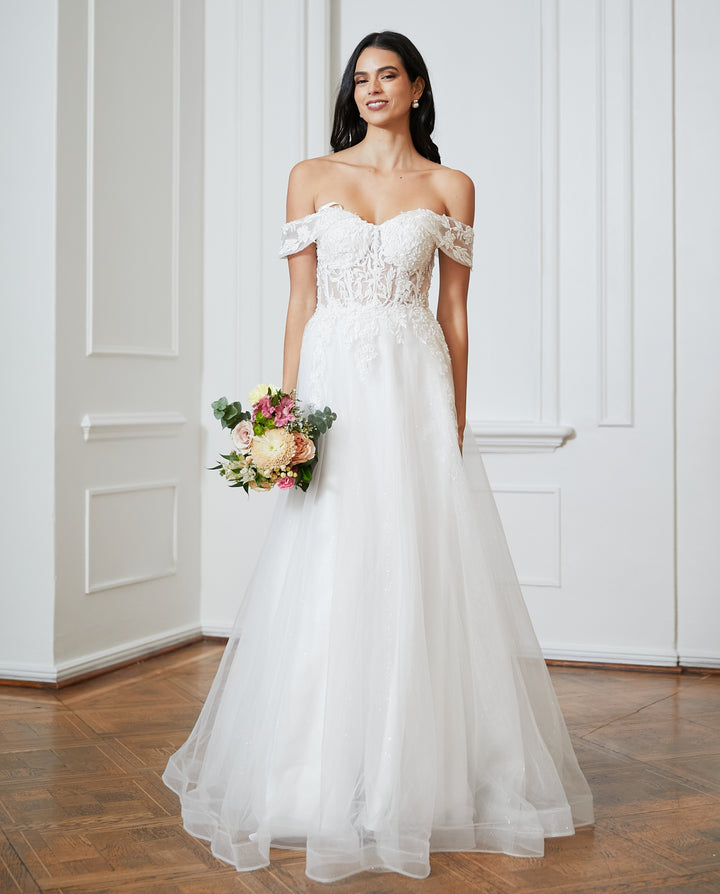 Vestido Largo de Novia Anais Ivory