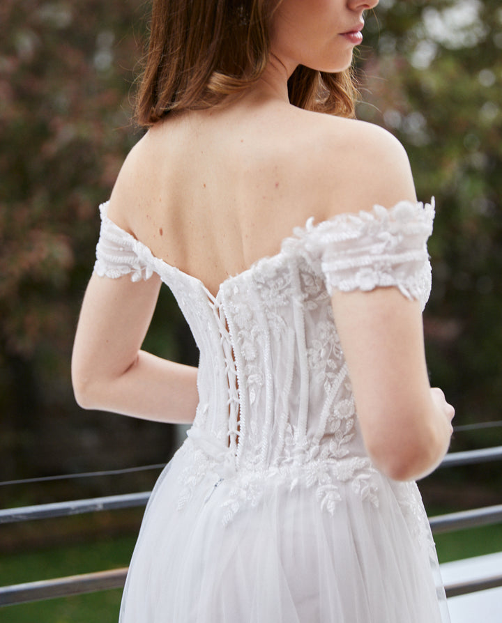 Vestido Largo de Novia Avelina Blanco