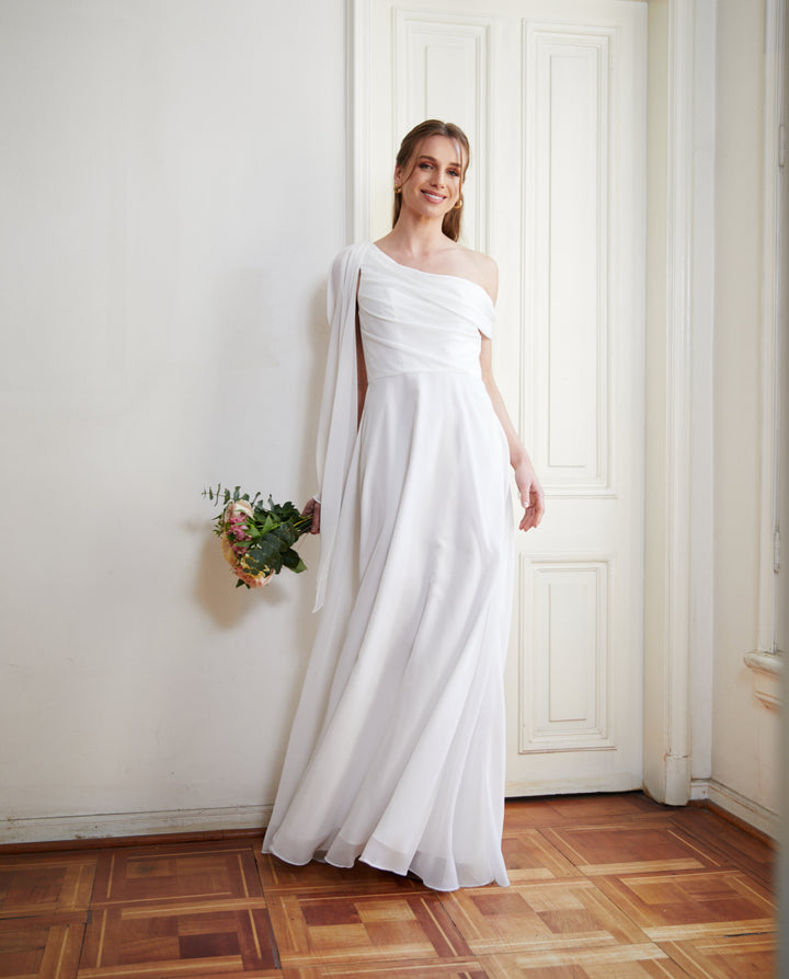 Vestido Largo de Novia Celine Blanco