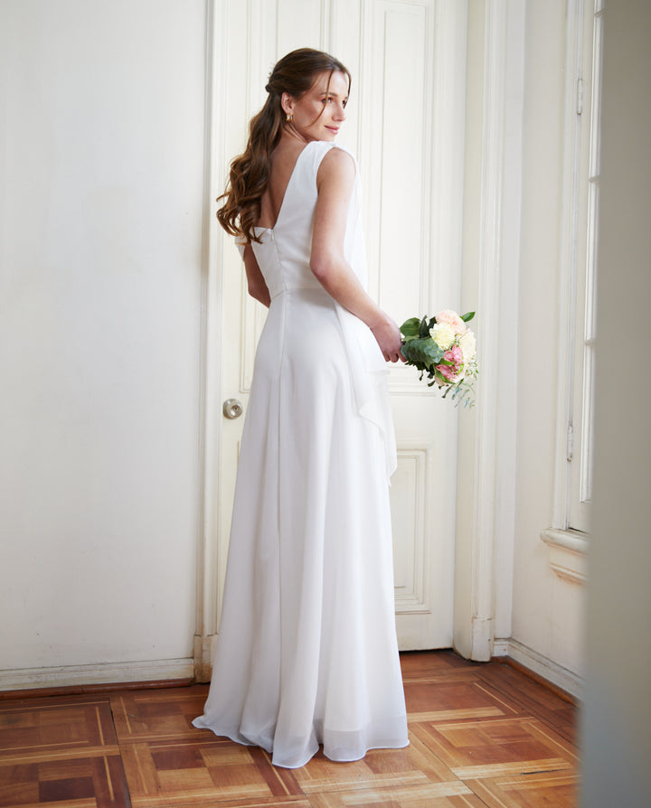 Vestido Largo de Novia Celine Blanco