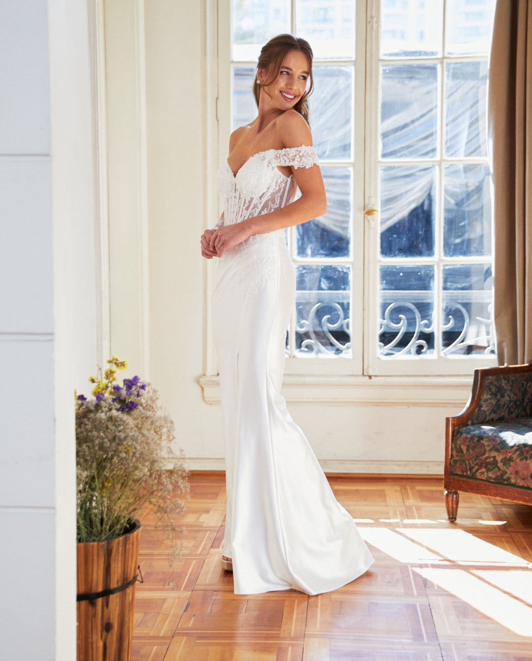 Vestido Largo de Novia Emi Blanco