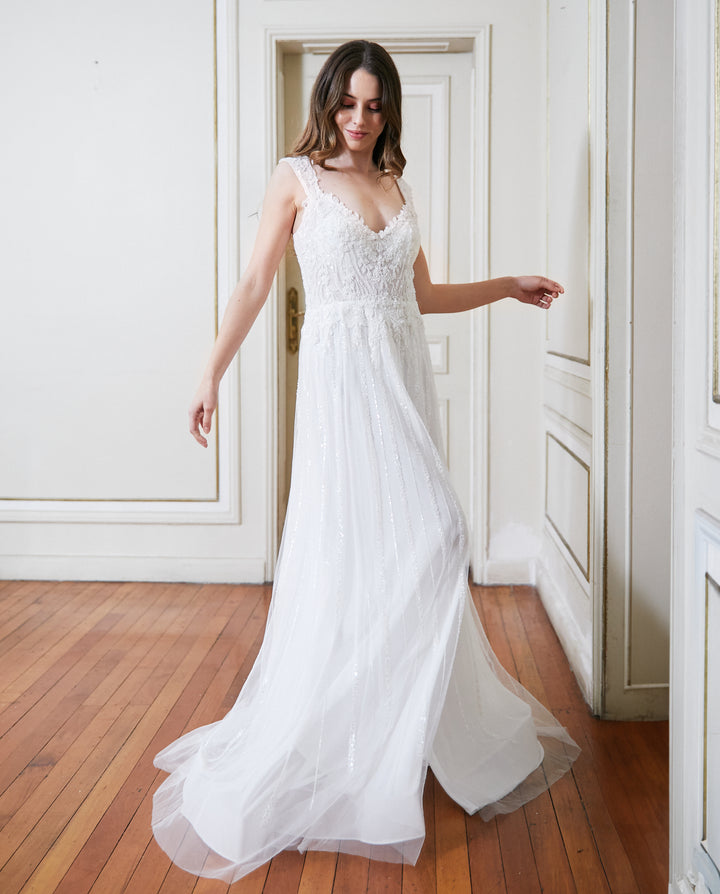 Vestido Largo de Novia Gabrielle Blanco