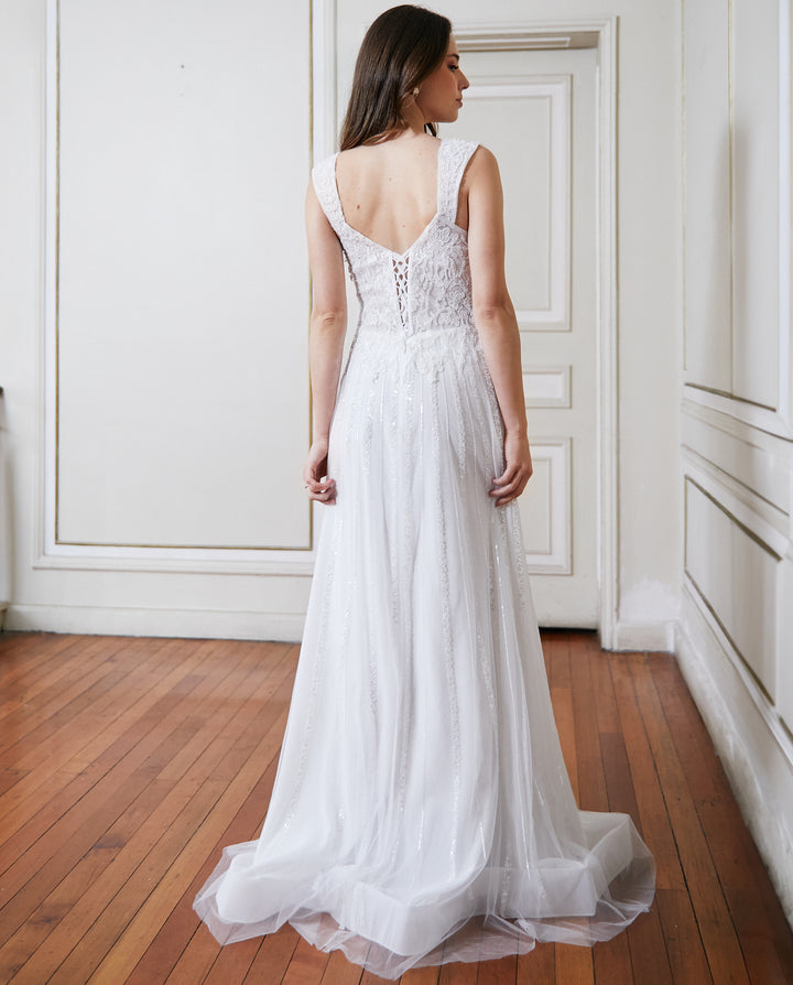 Vestido Largo de Novia Gabrielle Blanco