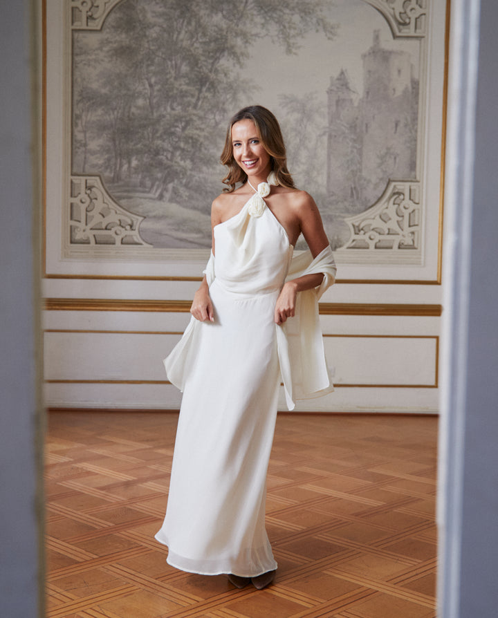 Vestido Largo de Novia Leblón Crema