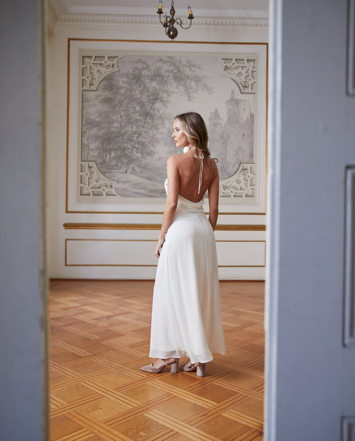 Vestido Largo de Novia Leblón Crema