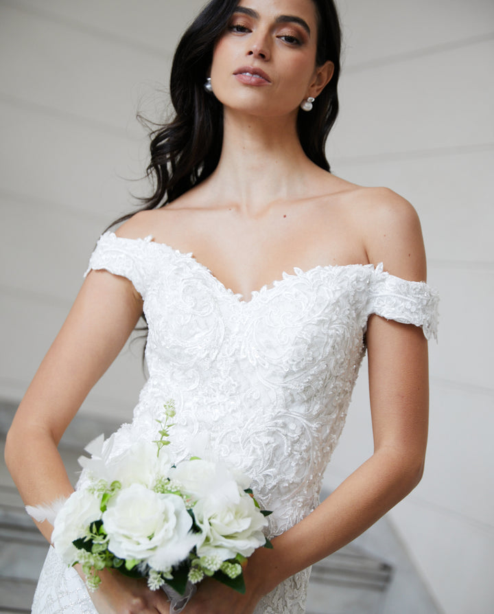 Vestido Largo de Novia Letizia Ivory