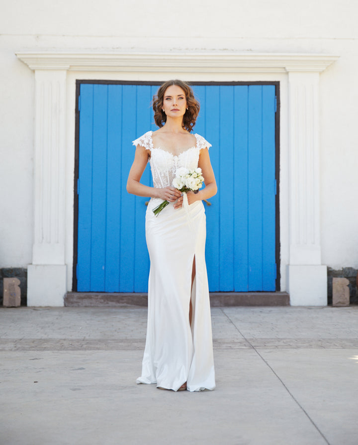 Vestido Largo de Novia Mai Blanco